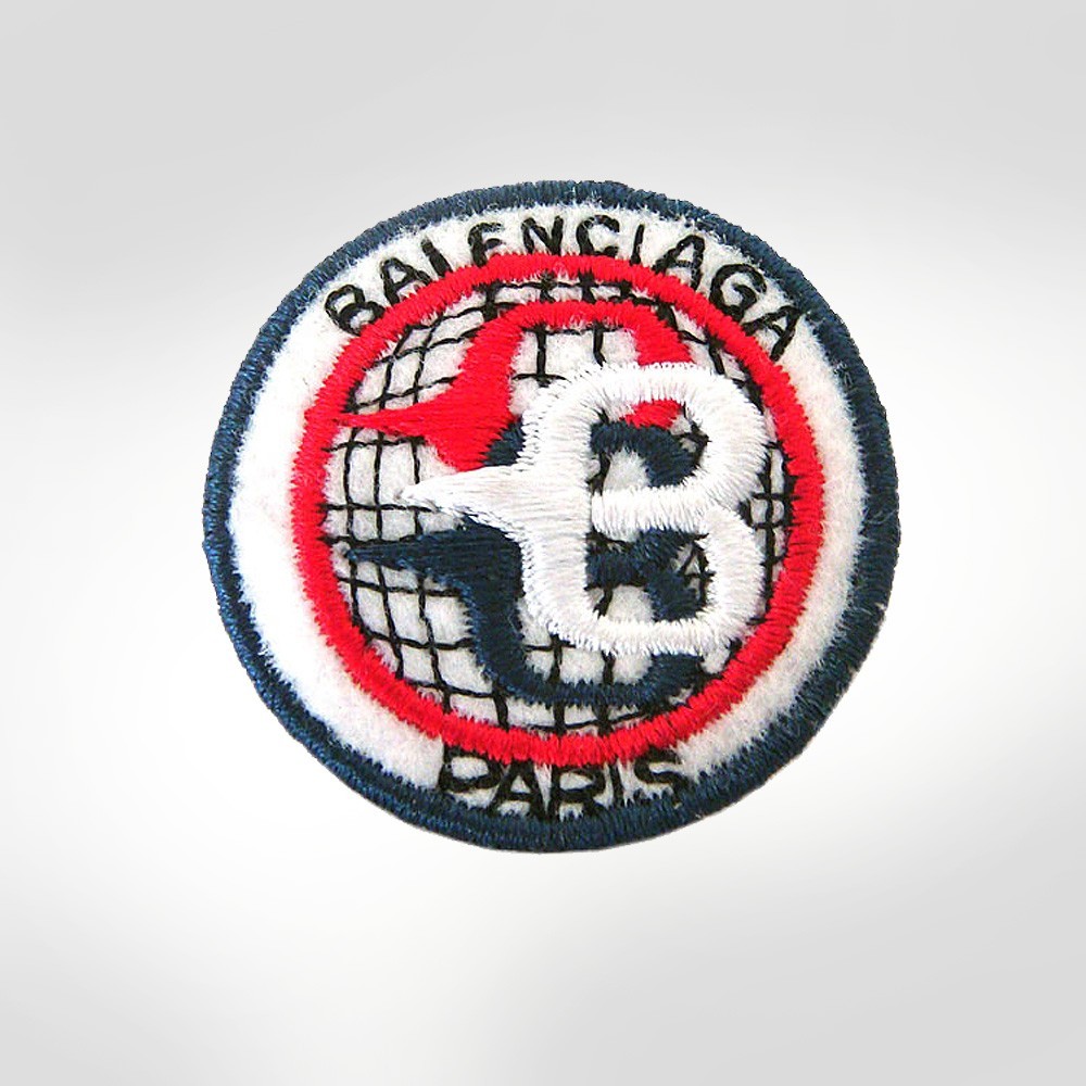 Balenciaga Embroidered Emblem Brooch