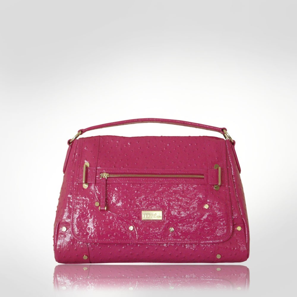 Ferre Milano Handbag Fuchsia Patent Leather Handbag