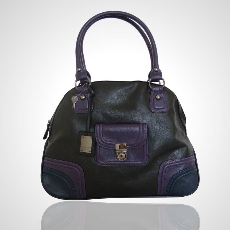 Romeo Gigli Leather Handbag - B3825 001 NERO