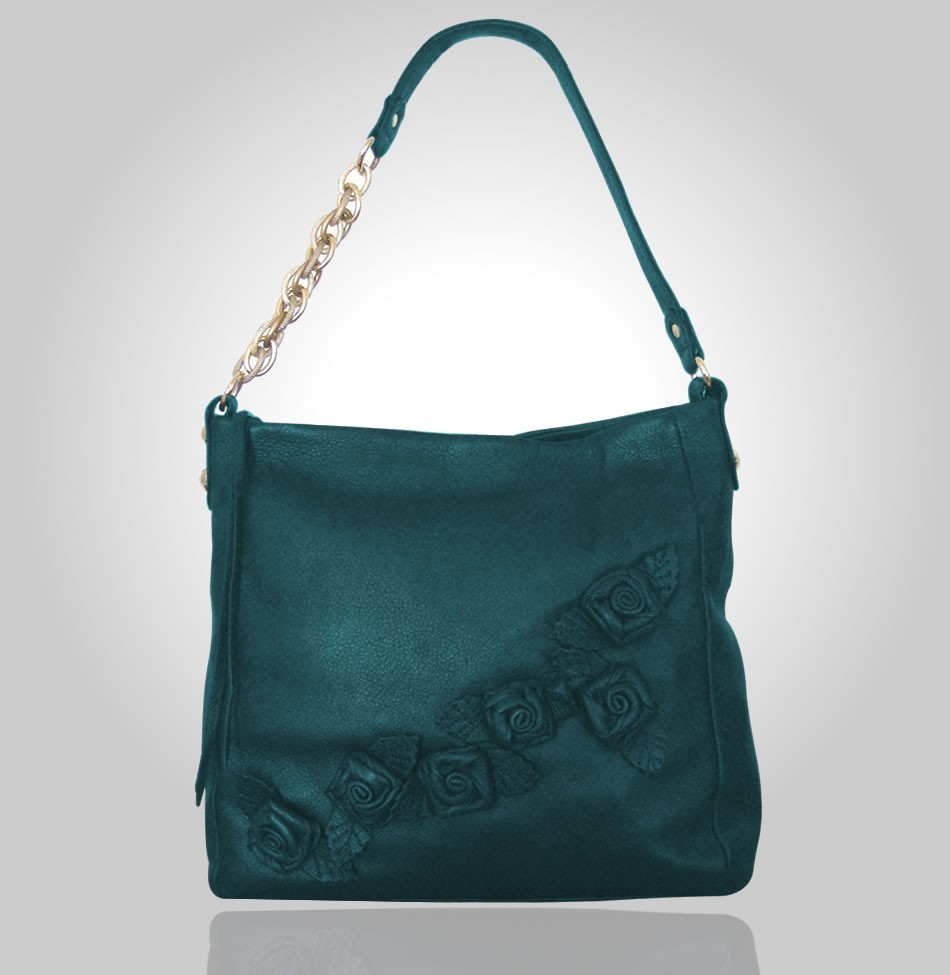 Elliott Lucca Rosette Bucket Handbag