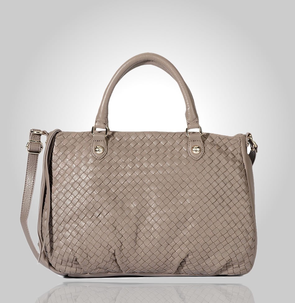 Elliott Lucca Woven Pebble Satchel - Portobello